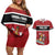 Custom Trinidad and Tobago Rugby Couples Matching Off Shoulder Short Dress and Hawaiian Shirt Come On Calypso Warriors