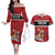 Custom Trinidad and Tobago Rugby Couples Matching Off The Shoulder Long Sleeve Dress and Hawaiian Shirt Come On Calypso Warriors