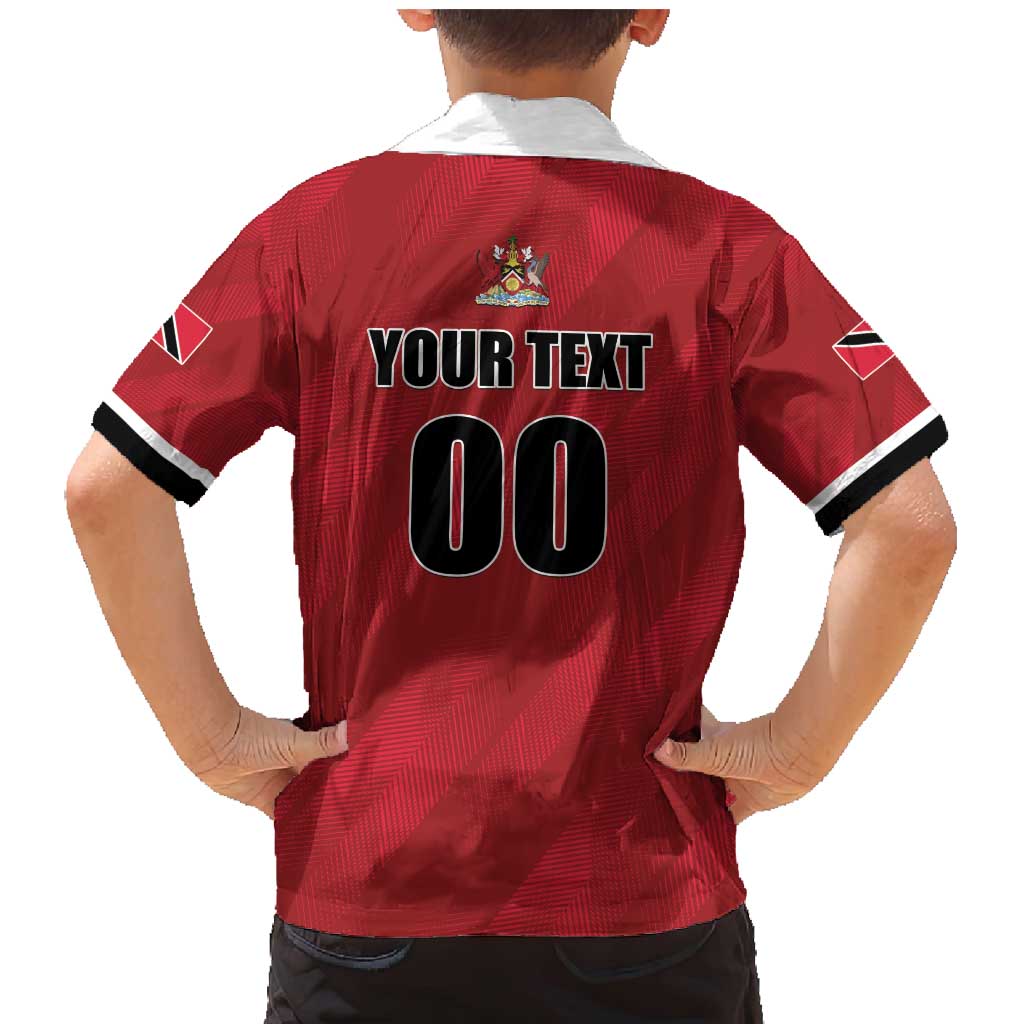 Custom Trinidad and Tobago Rugby Family Matching Mermaid Dress and Hawaiian Shirt Come On Calypso Warriors