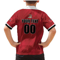 Custom Trinidad and Tobago Rugby Family Matching Mermaid Dress and Hawaiian Shirt Come On Calypso Warriors