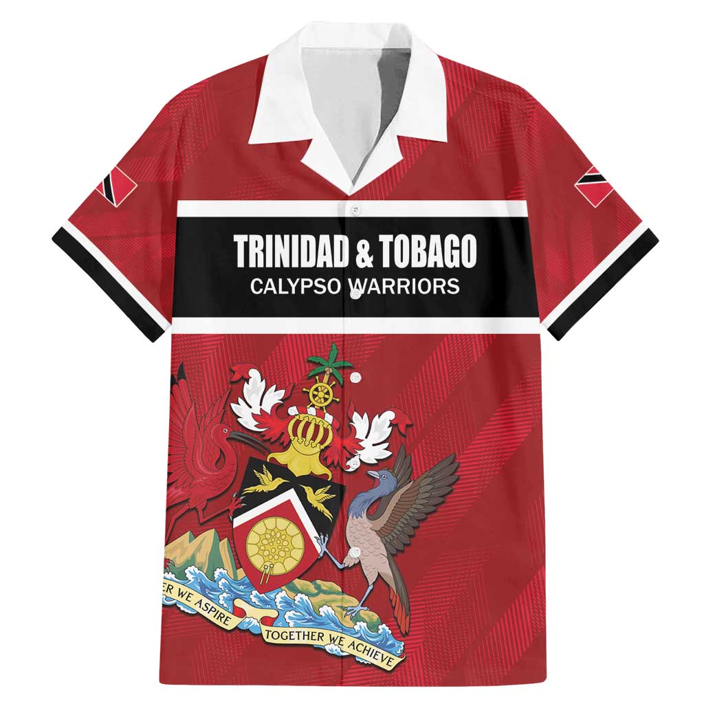 Custom Trinidad and Tobago Rugby Family Matching Mermaid Dress and Hawaiian Shirt Come On Calypso Warriors