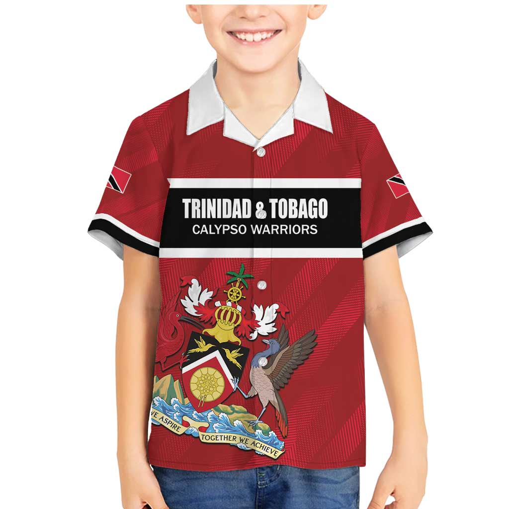 Custom Trinidad and Tobago Rugby Family Matching Mermaid Dress and Hawaiian Shirt Come On Calypso Warriors
