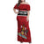 Custom Trinidad and Tobago Rugby Family Matching Off Shoulder Maxi Dress and Hawaiian Shirt Come On Calypso Warriors