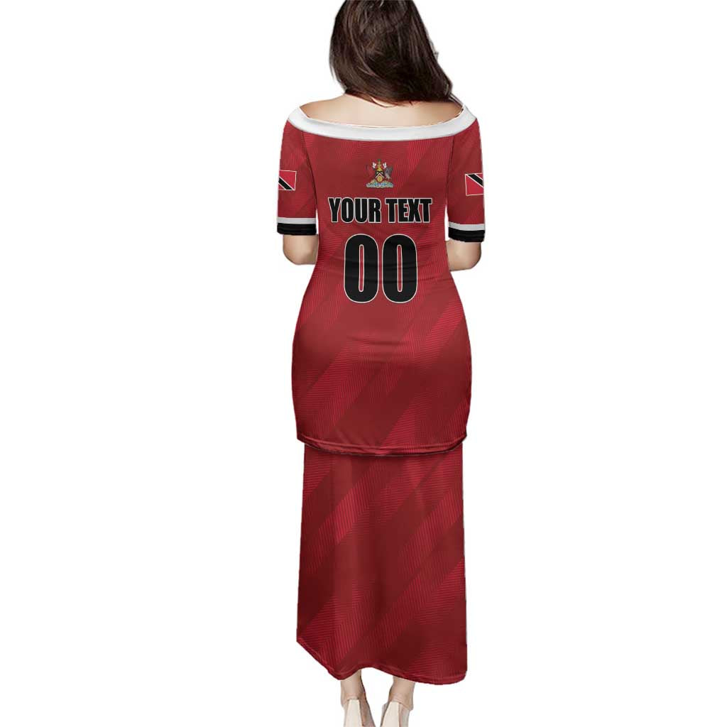 Custom Trinidad and Tobago Rugby Family Matching Puletasi and Hawaiian Shirt Come On Calypso Warriors