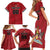 Custom Trinidad and Tobago Rugby Family Matching Short Sleeve Bodycon Dress and Hawaiian Shirt Come On Calypso Warriors