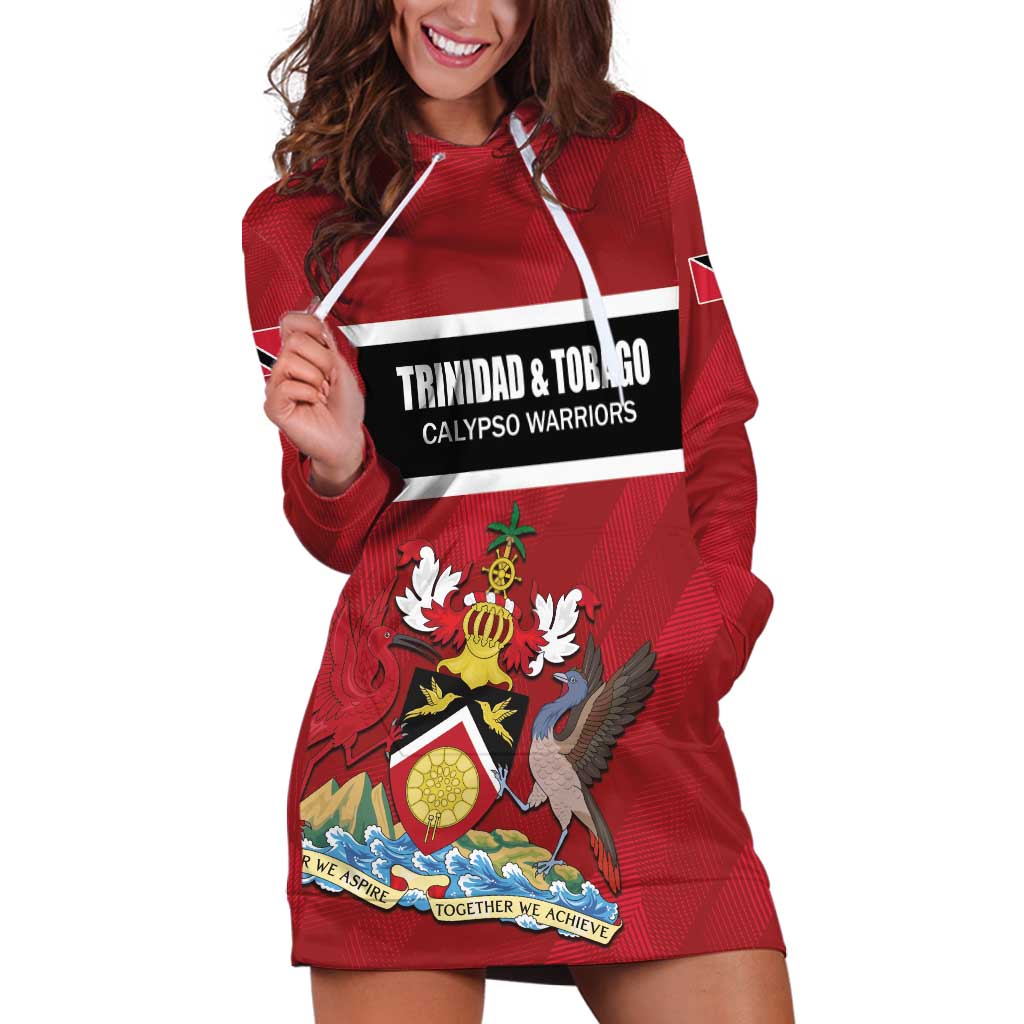 Custom Trinidad and Tobago Rugby Hoodie Dress Come On Calypso Warriors