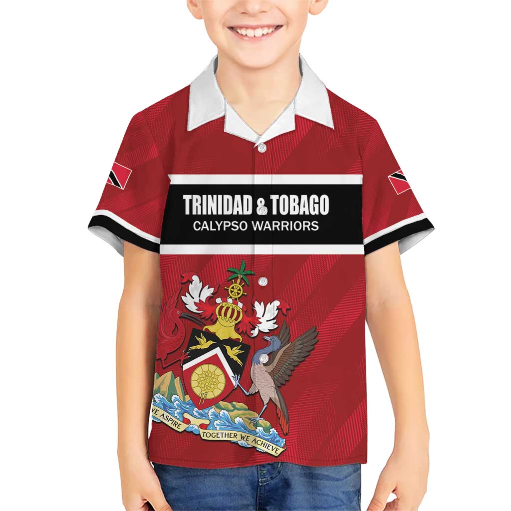 Custom Trinidad and Tobago Rugby Kid Hawaiian Shirt Come On Calypso Warriors