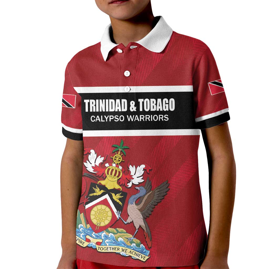 Custom Trinidad and Tobago Rugby Kid Polo Shirt Come On Calypso Warriors