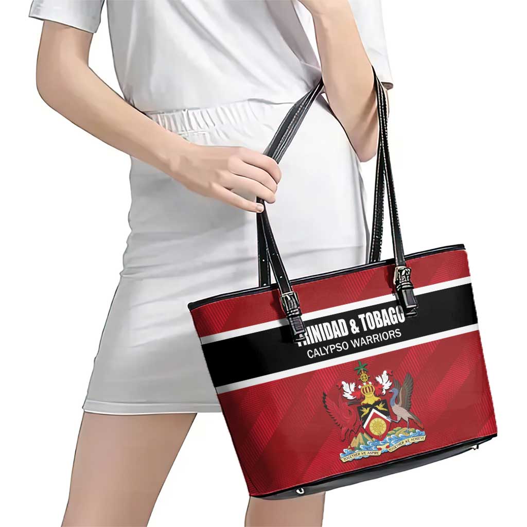 Trinidad and Tobago Rugby Leather Tote Bag Come On Calypso Warriors