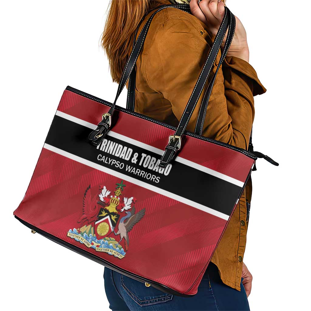 Trinidad and Tobago Rugby Leather Tote Bag Come On Calypso Warriors