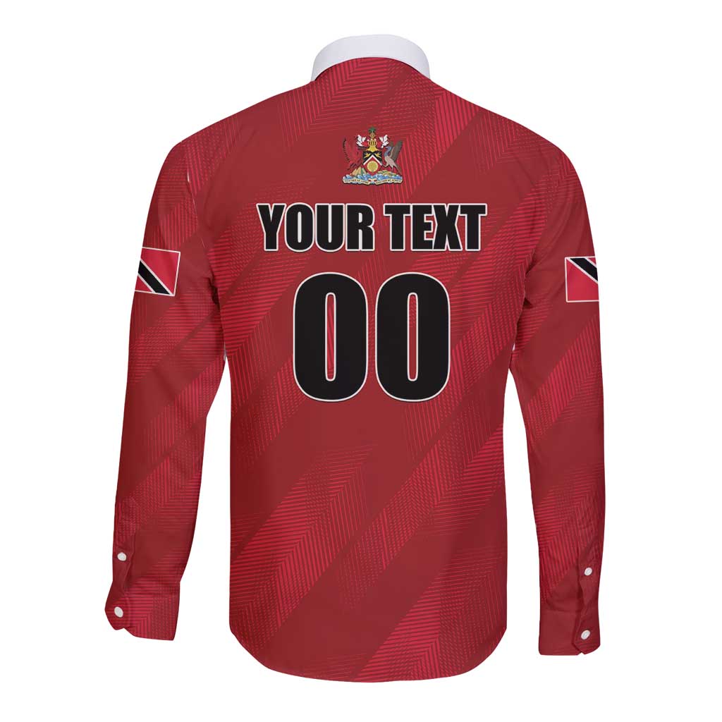 Custom Trinidad and Tobago Rugby Long Sleeve Button Shirt Come On Calypso Warriors