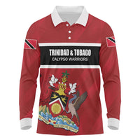 Custom Trinidad and Tobago Rugby Long Sleeve Polo Shirt Come On Calypso Warriors