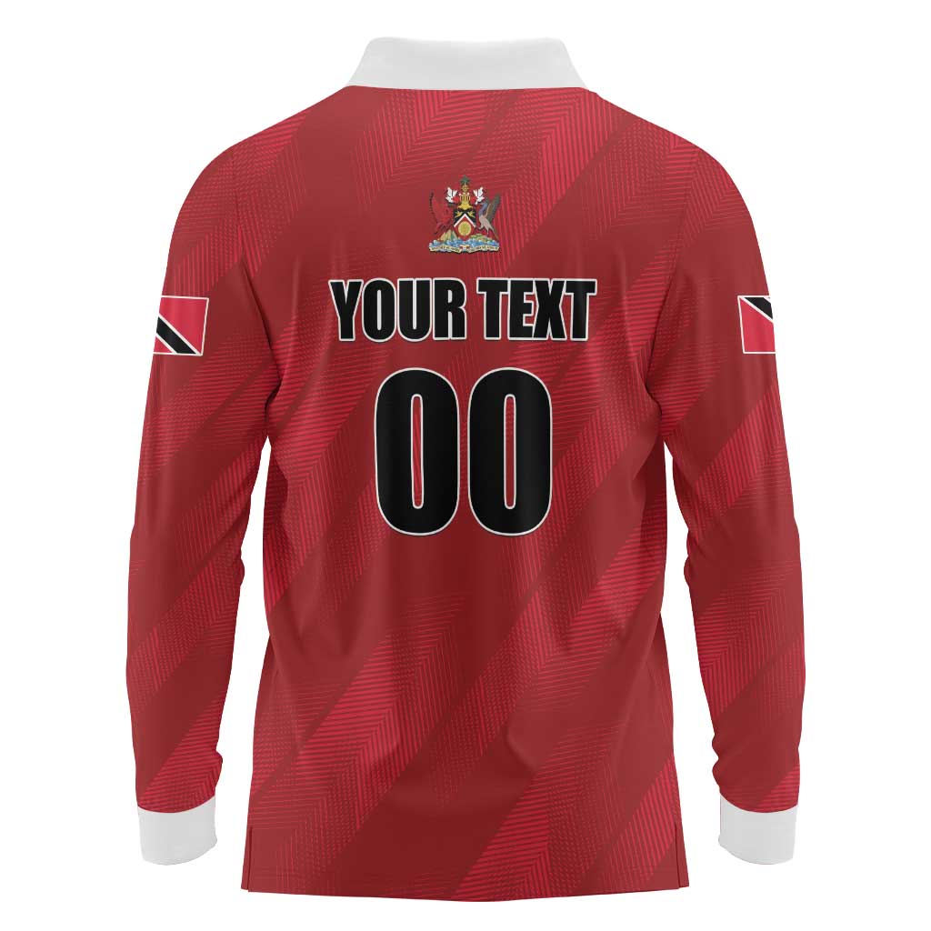 Custom Trinidad and Tobago Rugby Long Sleeve Polo Shirt Come On Calypso Warriors