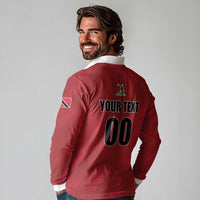 Custom Trinidad and Tobago Rugby Long Sleeve Polo Shirt Come On Calypso Warriors