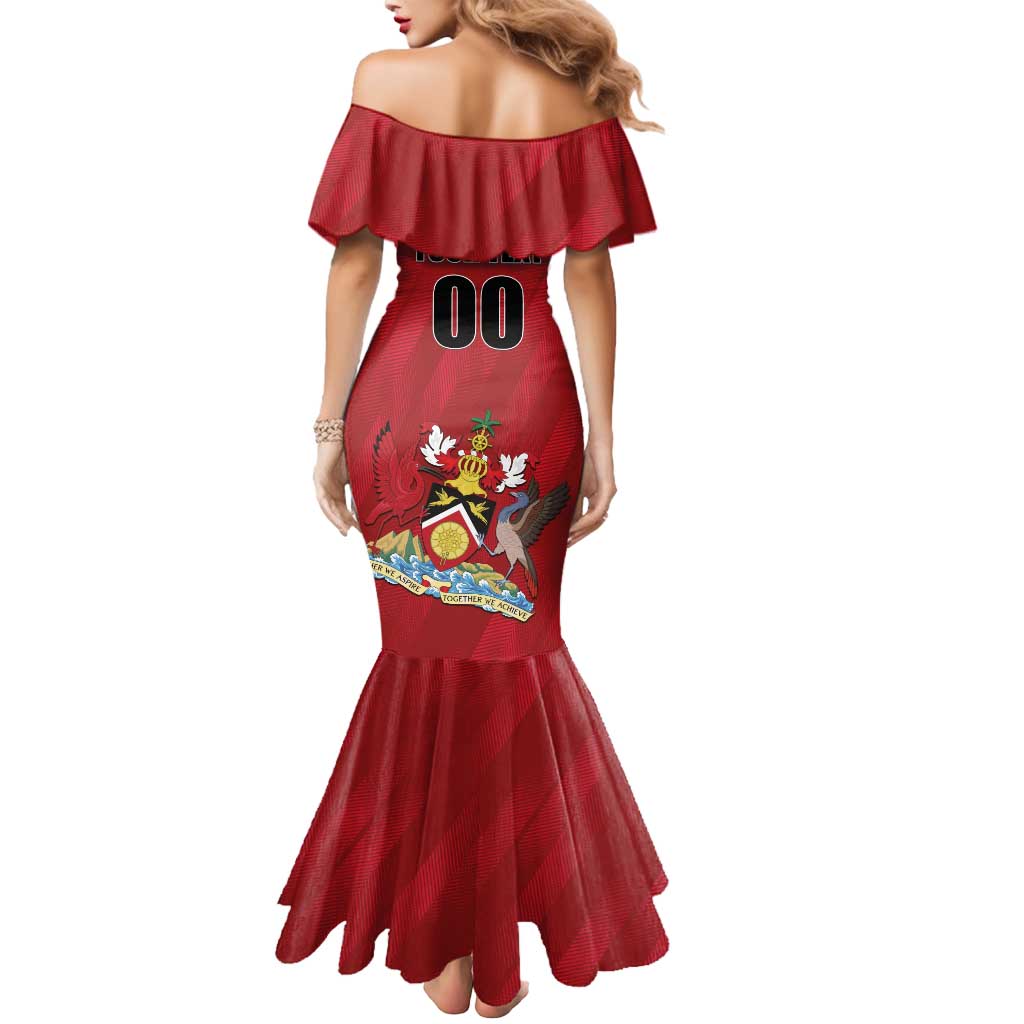 Custom Trinidad and Tobago Rugby Mermaid Dress Come On Calypso Warriors