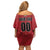 Custom Trinidad and Tobago Rugby Off Shoulder Short Dress Come On Calypso Warriors
