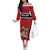 Custom Trinidad and Tobago Rugby Off The Shoulder Long Sleeve Dress Come On Calypso Warriors