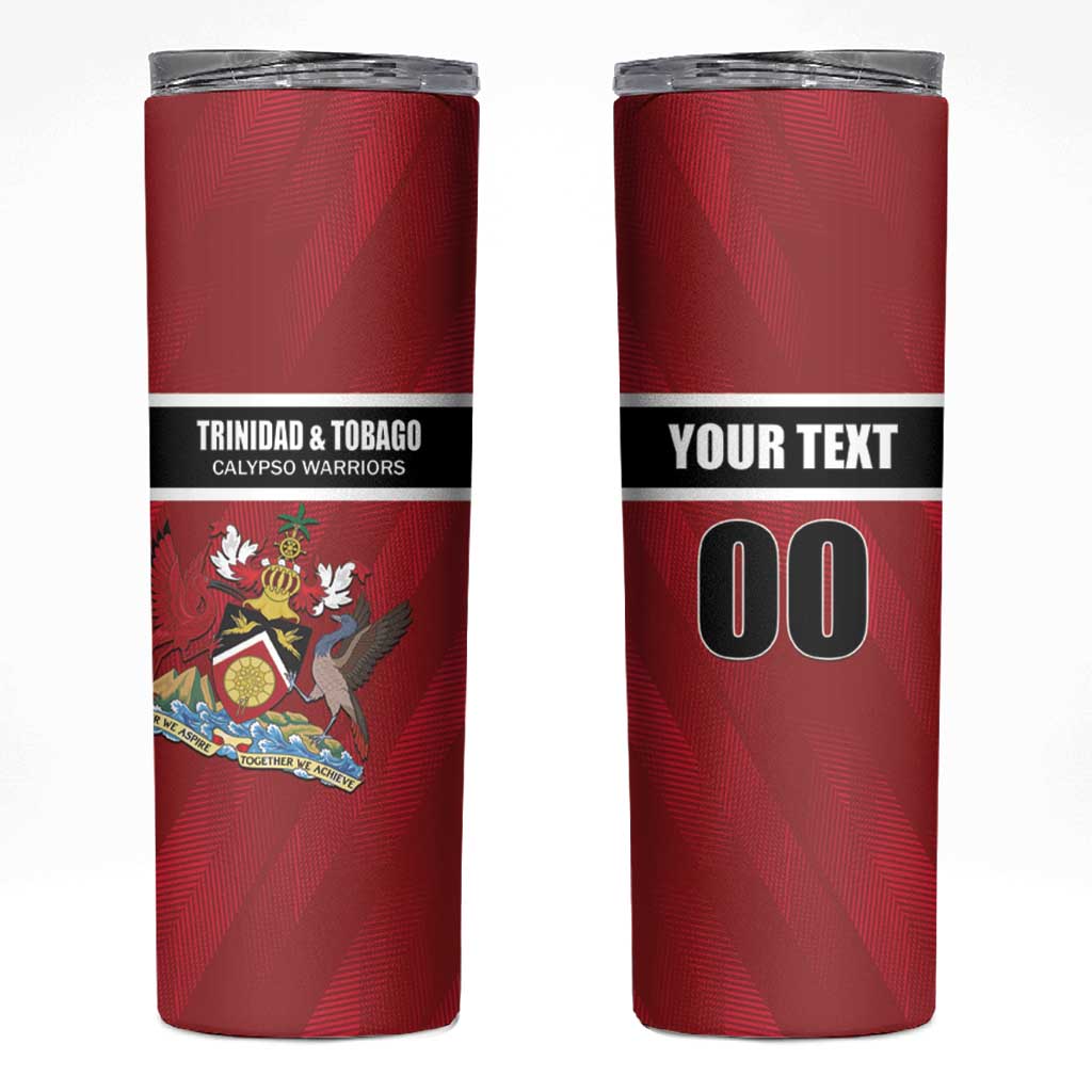 Custom Trinidad and Tobago Rugby Skinny Tumbler Come On Calypso Warriors