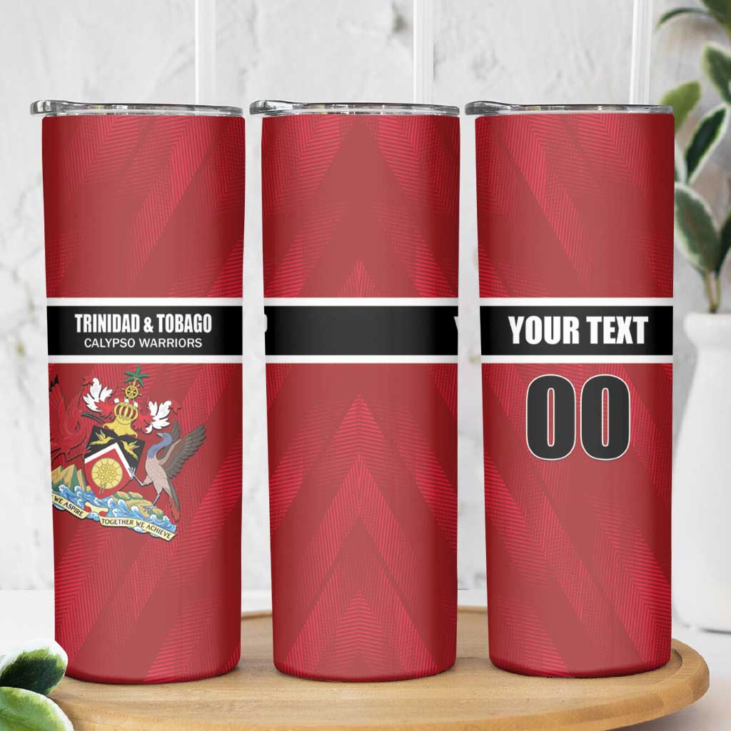 Custom Trinidad and Tobago Rugby Skinny Tumbler Come On Calypso Warriors
