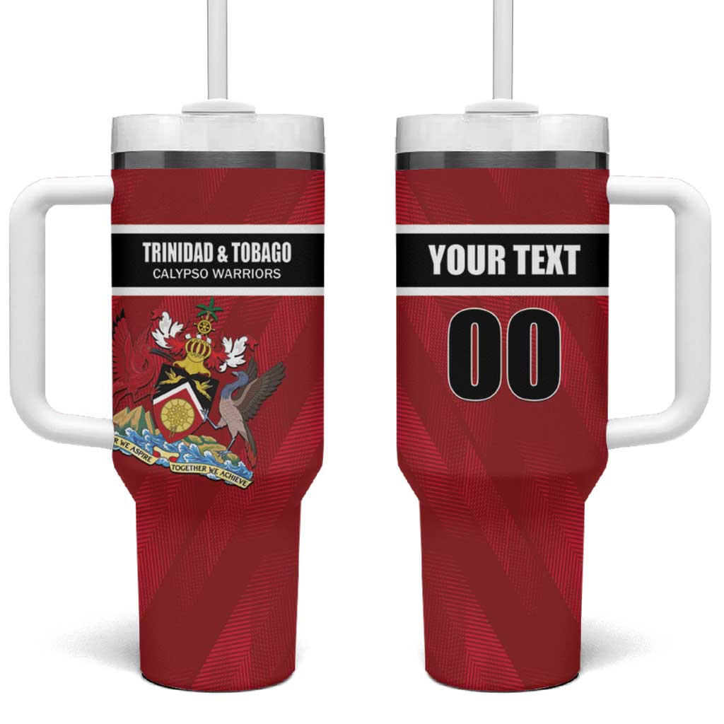 Custom Trinidad and Tobago Rugby Tumbler With Handle Come On Calypso Warriors