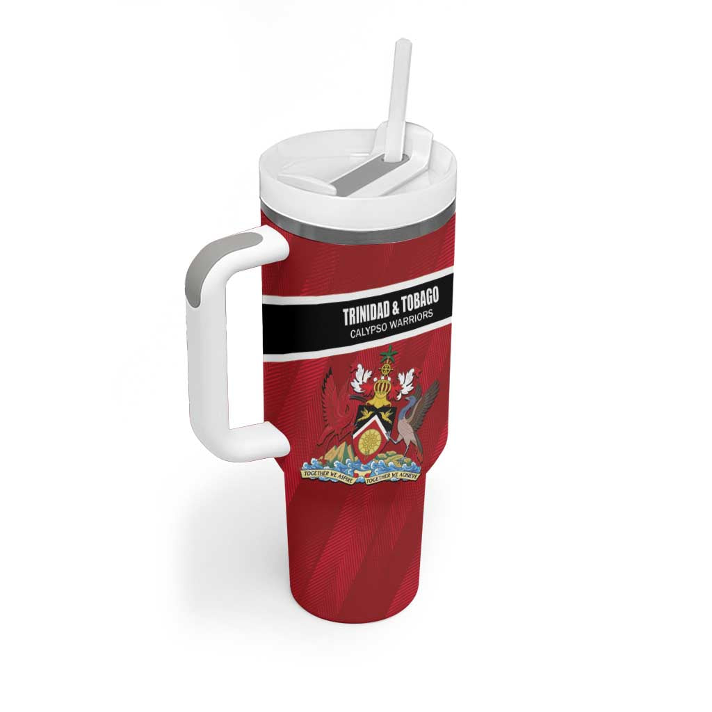 Custom Trinidad and Tobago Rugby Tumbler With Handle Come On Calypso Warriors