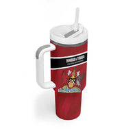 Custom Trinidad and Tobago Rugby Tumbler With Handle Come On Calypso Warriors