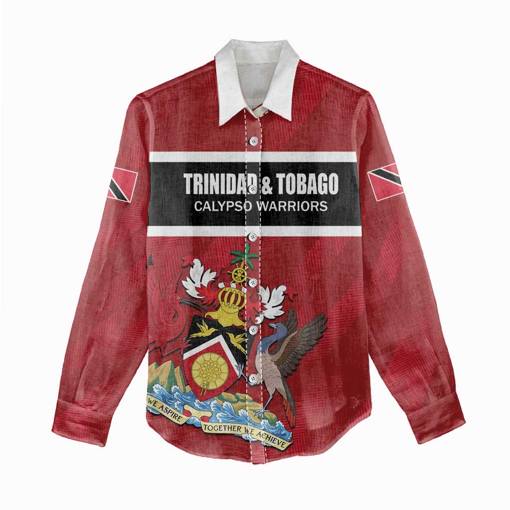Custom Trinidad and Tobago Rugby Women Casual Shirt Come On Calypso Warriors