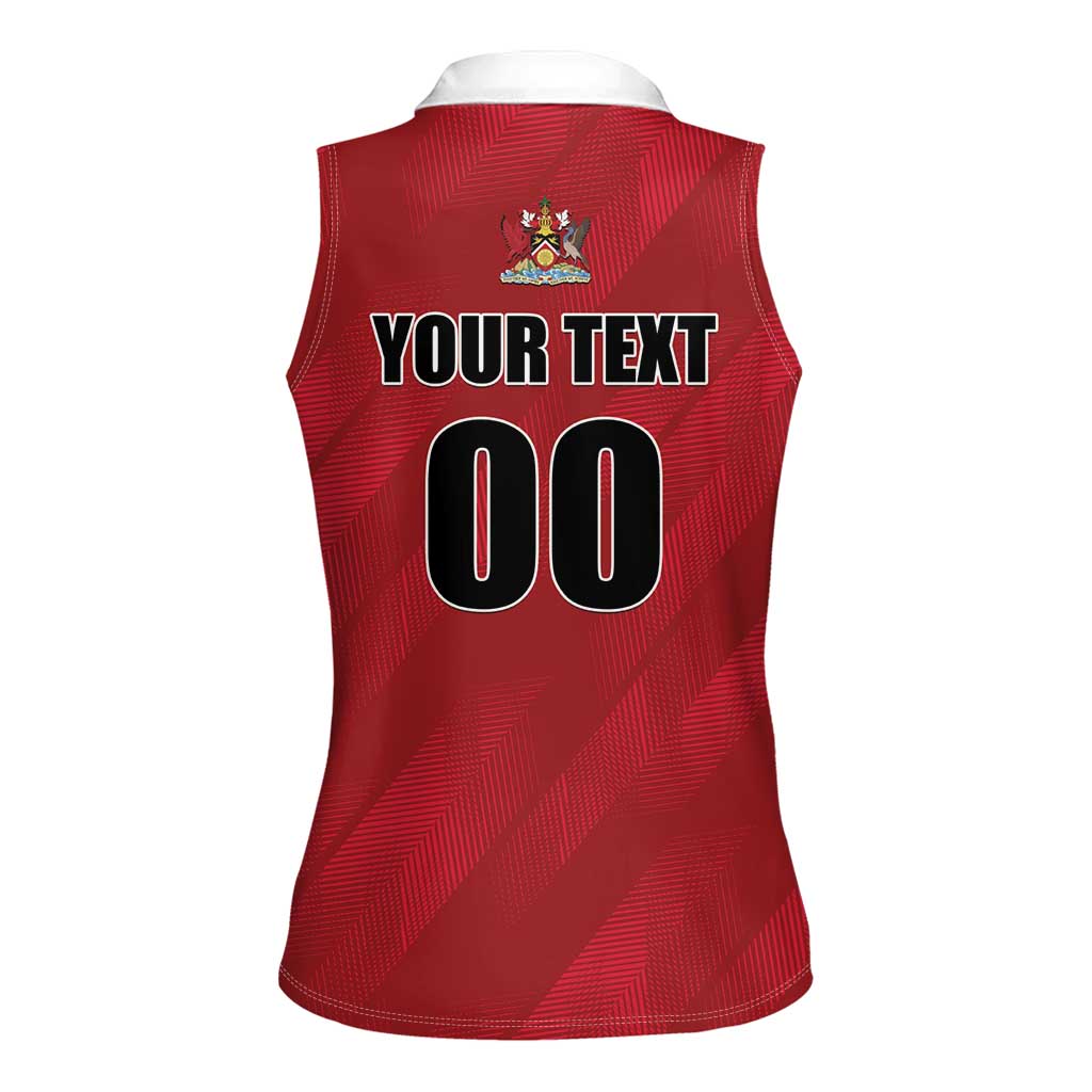Custom Trinidad and Tobago Rugby Women Sleeveless Polo Shirt Come On Calypso Warriors
