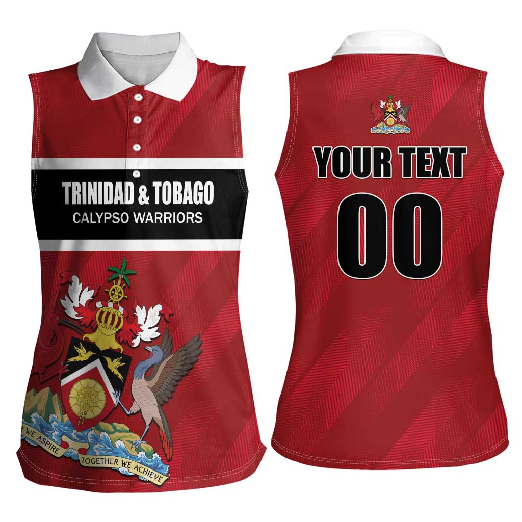 Custom Trinidad and Tobago Rugby Women Sleeveless Polo Shirt Come On Calypso Warriors
