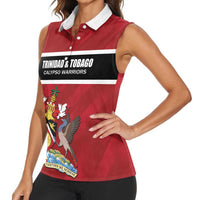 Custom Trinidad and Tobago Rugby Women Sleeveless Polo Shirt Come On Calypso Warriors