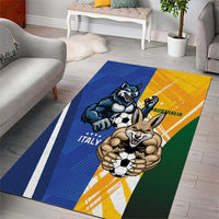 Italy And Australia Soccer Area Rug Gli Azzurri Vs Socceroos