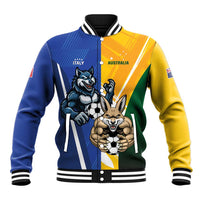 Custom Italy And Australia Soccer Baseball Jacket Gli Azzurri Vs Socceroos