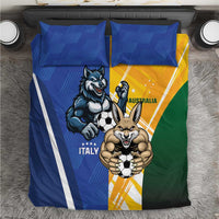 Italy And Australia Soccer Bedding Set Gli Azzurri Vs Socceroos