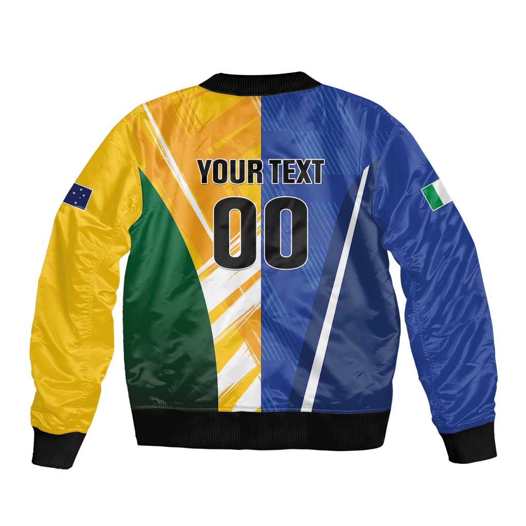 Custom Italy And Australia Soccer Bomber Jacket Gli Azzurri Vs Socceroos