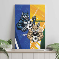 Italy And Australia Soccer Canvas Wall Art Gli Azzurri Vs Socceroos