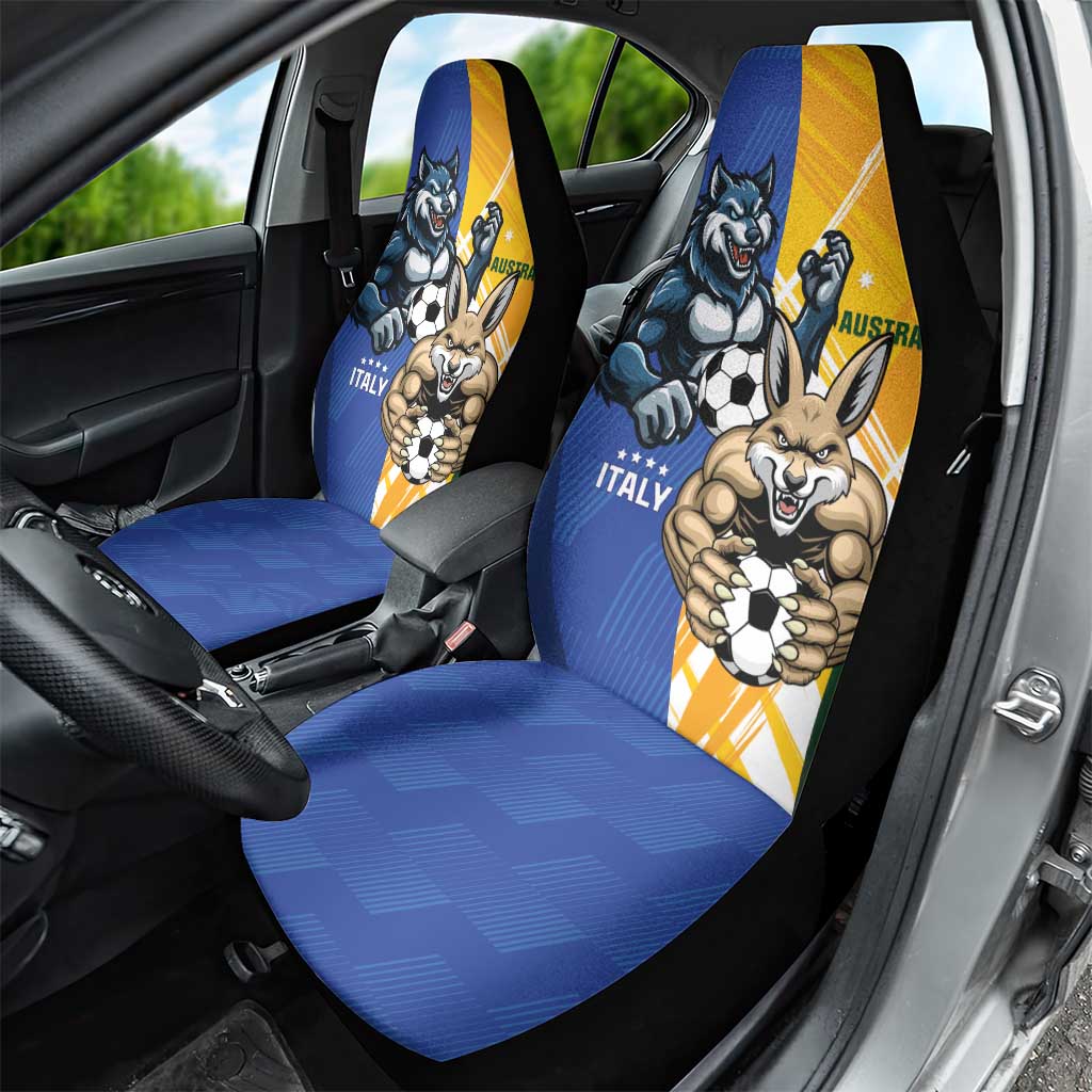 Italy And Australia Soccer Car Seat Cover Gli Azzurri Vs Socceroos