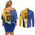 Custom Italy And Australia Soccer Couples Matching Off Shoulder Short Dress and Long Sleeve Button Shirt Gli Azzurri Vs Socceroos