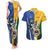 Custom Italy And Australia Soccer Couples Matching Tank Maxi Dress and Hawaiian Shirt Gli Azzurri Vs Socceroos