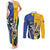 Custom Italy And Australia Soccer Couples Matching Tank Maxi Dress and Long Sleeve Button Shirt Gli Azzurri Vs Socceroos