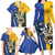 Custom Italy And Australia Soccer Family Matching Long Sleeve Bodycon Dress and Hawaiian Shirt Gli Azzurri Vs Socceroos