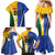 Custom Italy And Australia Soccer Family Matching Mermaid Dress and Hawaiian Shirt Gli Azzurri Vs Socceroos