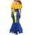 Custom Italy And Australia Soccer Family Matching Mermaid Dress and Hawaiian Shirt Gli Azzurri Vs Socceroos