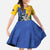 Custom Italy And Australia Soccer Family Matching Off Shoulder Maxi Dress and Hawaiian Shirt Gli Azzurri Vs Socceroos