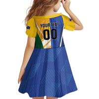 Custom Italy And Australia Soccer Family Matching Off Shoulder Maxi Dress and Hawaiian Shirt Gli Azzurri Vs Socceroos
