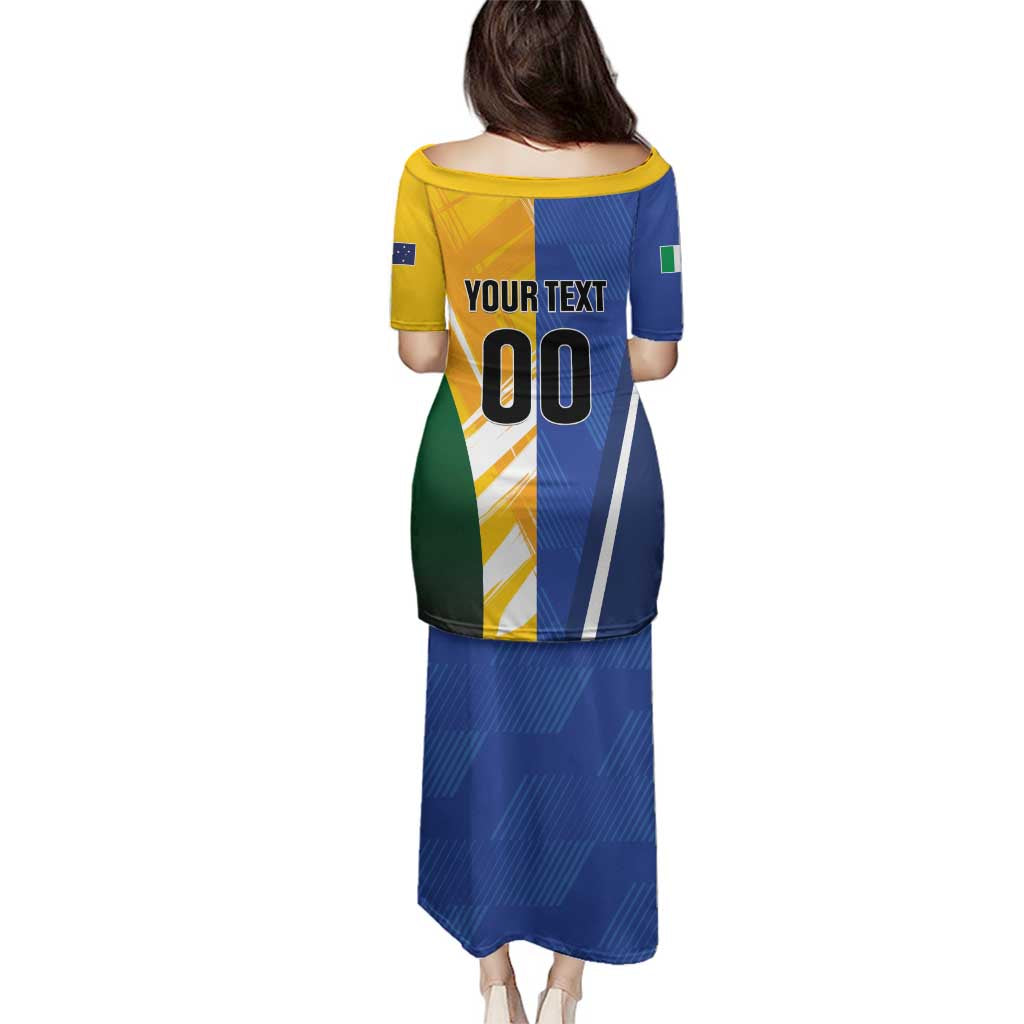 Custom Italy And Australia Soccer Family Matching Puletasi and Hawaiian Shirt Gli Azzurri Vs Socceroos