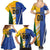 Custom Italy And Australia Soccer Family Matching Summer Maxi Dress and Hawaiian Shirt Gli Azzurri Vs Socceroos