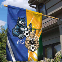 Italy And Australia Soccer Garden Flag Gli Azzurri Vs Socceroos