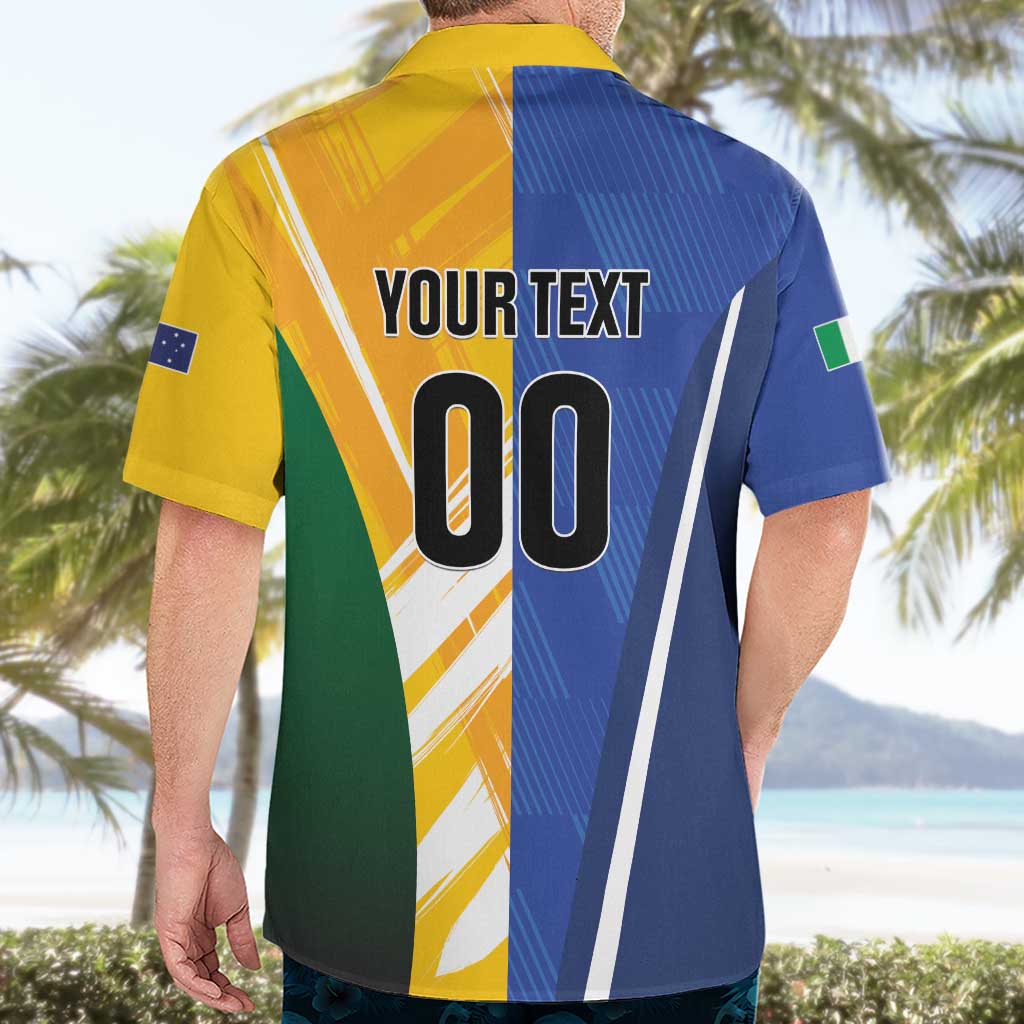 Custom Italy And Australia Soccer Hawaiian Shirt Gli Azzurri Vs Socceroos