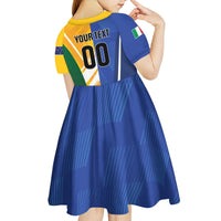 Custom Italy And Australia Soccer Kid Short Sleeve Dress Gli Azzurri Vs Socceroos