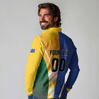 Custom Italy And Australia Soccer Long Sleeve Polo Shirt Gli Azzurri Vs Socceroos